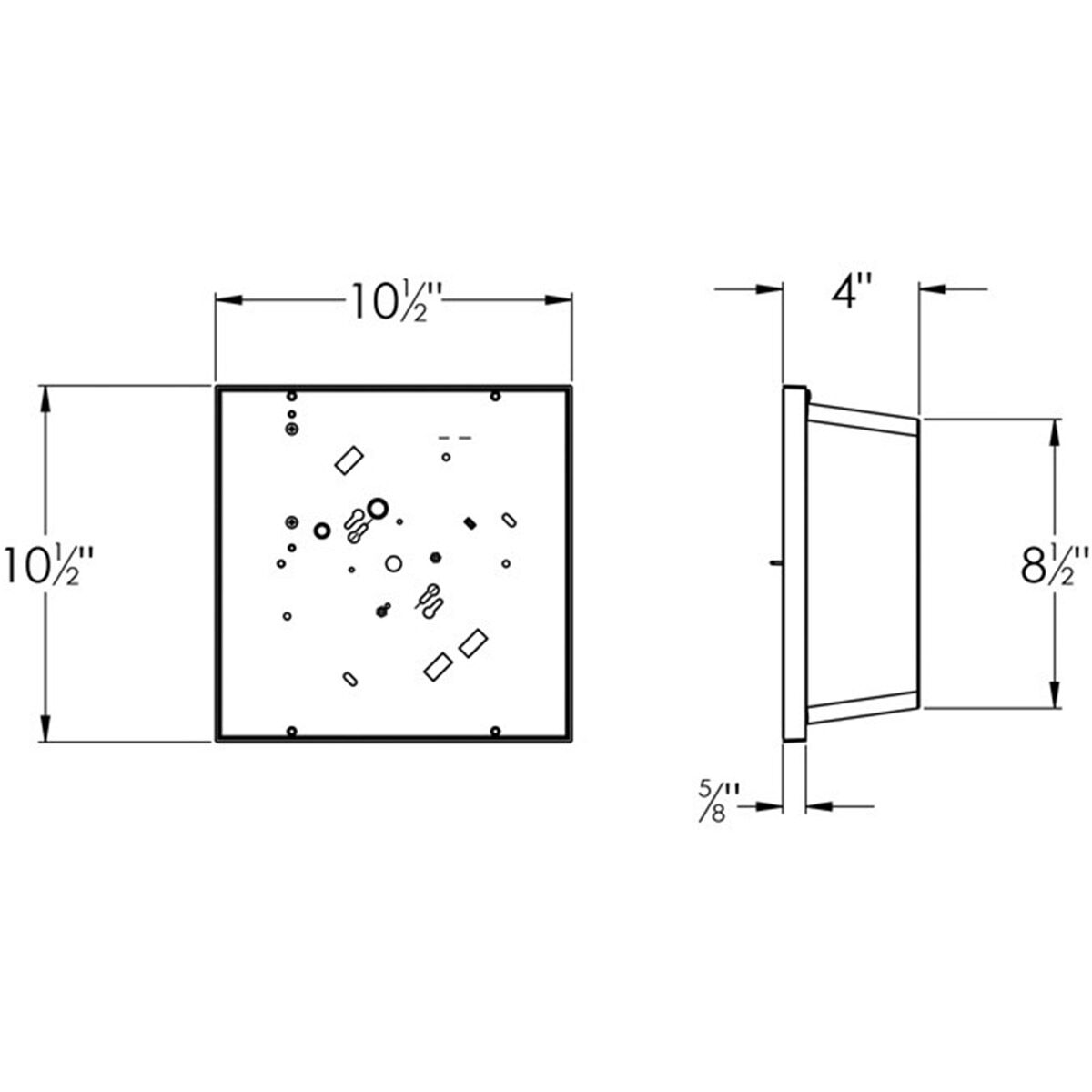 Tpfw Series LED 10.5 inch White Aluminum Outdoor LED Flush